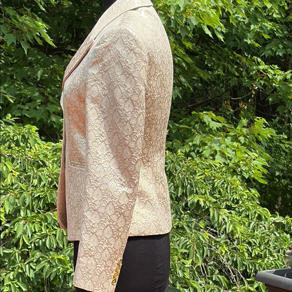 MICHAEL Michael Kors Cream Tailored Blazer pale, pink and white gold - Picture 2 of 16